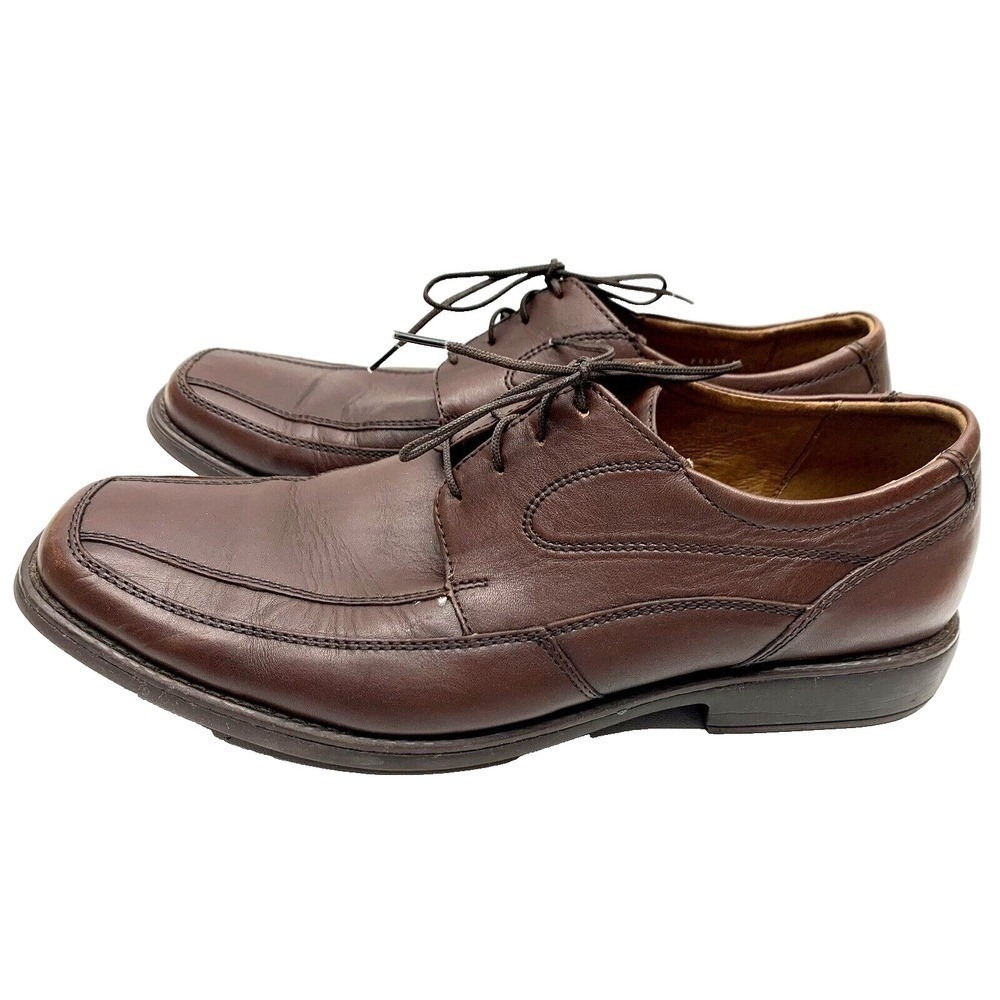 Flexi Men's‎ Genuine Leather Shoes Slip On Dress Loafers Size 13 Brown EUC